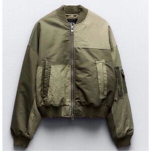 Zara Women's Olive Bomber Jacket